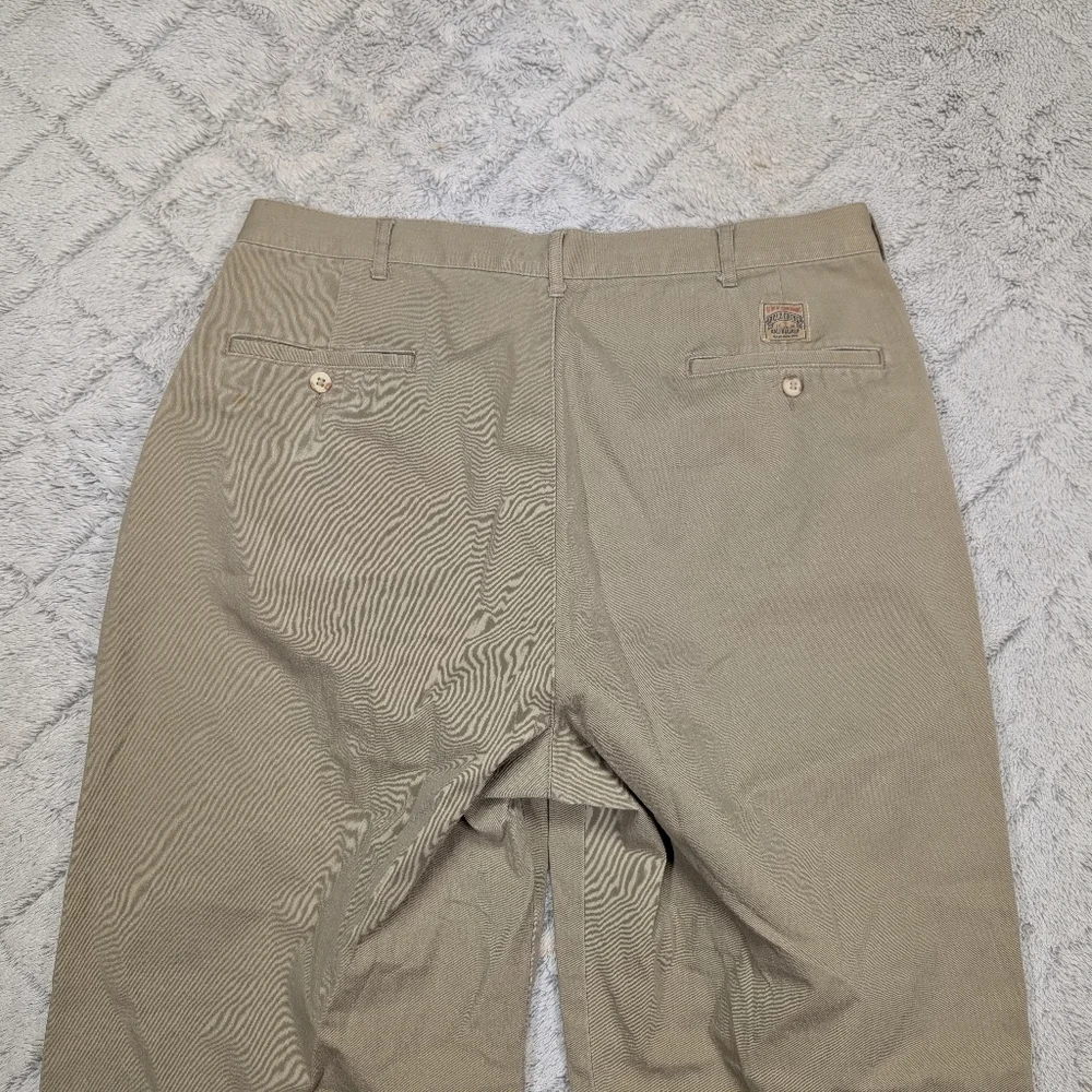 Vtg Polo Ralph Lauren Pants Mens 34x31 Beige Chino Pleated Cotton Twill 90s Prep